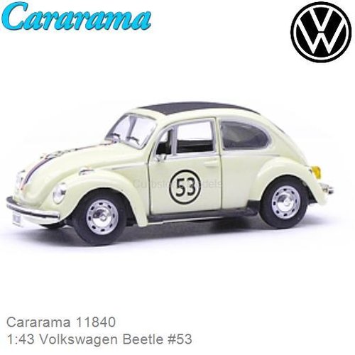 Modelauto 1:43 Volkswagen Beetle #53 | - Herbie (Cararama 11840)