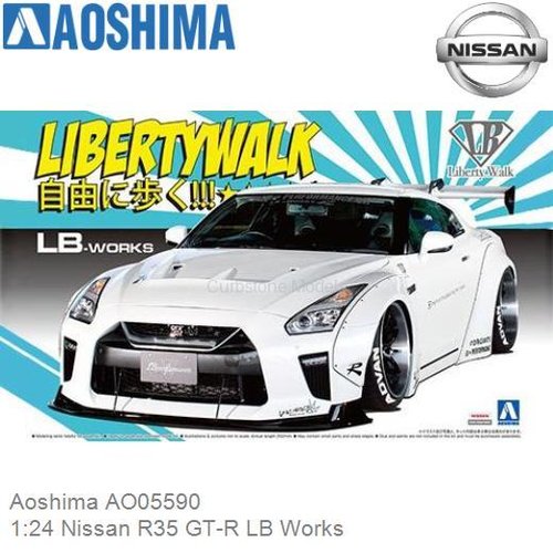 Bouwpakket 1:24 Nissan R35 GT-R LB Works (Aoshima AO05590)