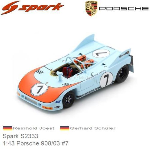 PRE-ORDER 1:43 Porsche 908/03 #7 | Reinhold Joest (Spark S2333)