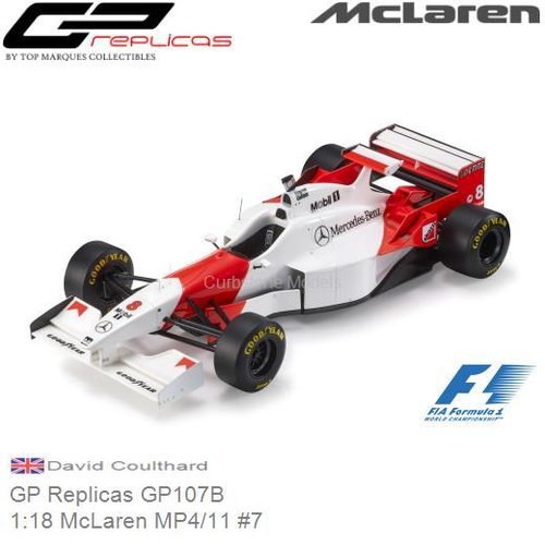 PRE-ORDER 1:18 McLaren MP4/11 #7 | David Coulthard (GP Replicas GP107B)