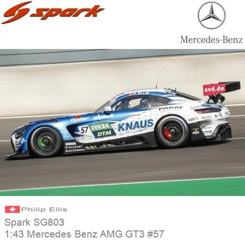 PRE-ORDER 1:43 Mercedes Benz AMG GT3 #57 | Philip Ellis (Spark SG803)