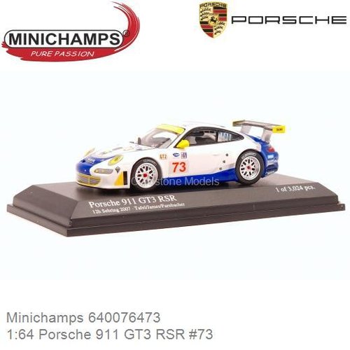 Modelauto 1:64 Porsche 911 GT3 RSR #73 (Minichamps 640076473)