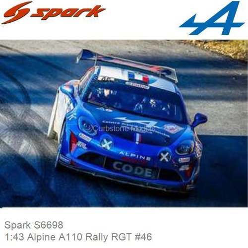 PRE-ORDER 1:43 Alpine A110 Rally RGT #46 | Emmanuel Guigou (Spark S6698)