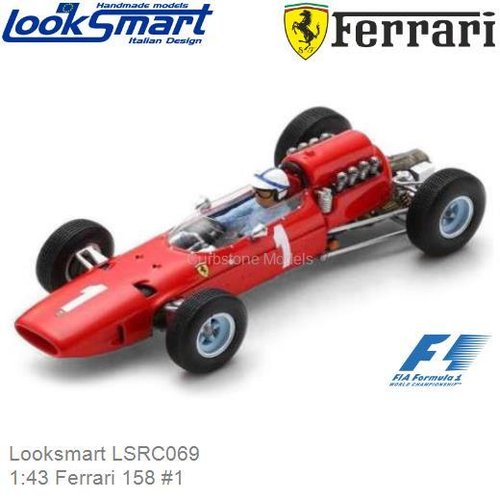 Modelauto 1:43 Ferrari 158 #1 | John Surtees (Looksmart LSRC069)