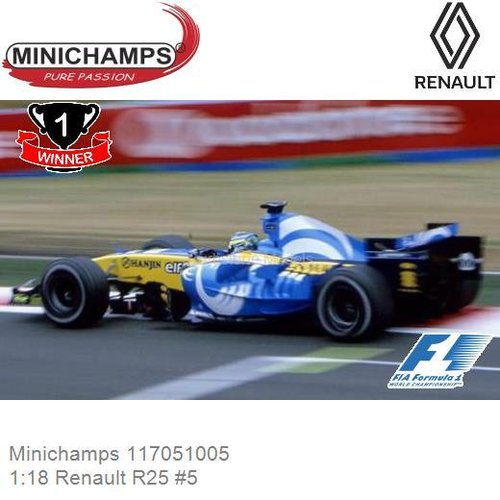 PRE-ORDER 1:18 Renault R25 #5 (Minichamps 117051005)