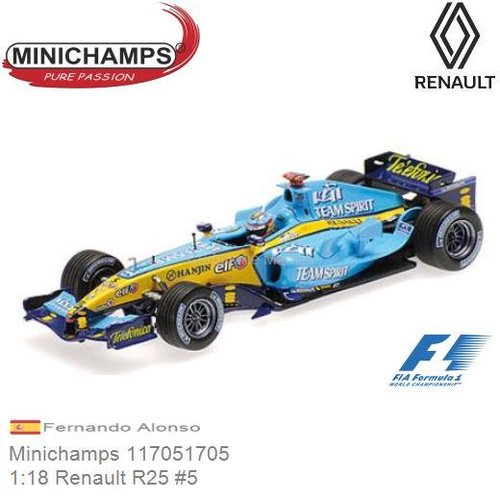 PRE-ORDER 1:18 Renault R25 #5 (Minichamps 117051705)