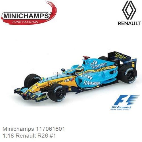 PRE-ORDER 1:18 Renault R26 #1 | Fernando Alonso (Minichamps 117061801)