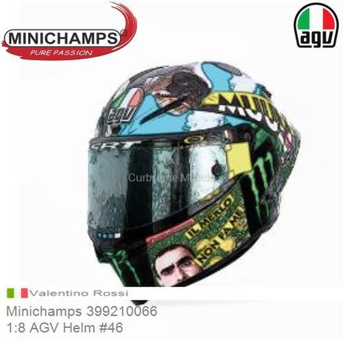 PRE-ORDER 1:8 AGV Helm #46 | Valentino Rossi (Minichamps 399210066)
