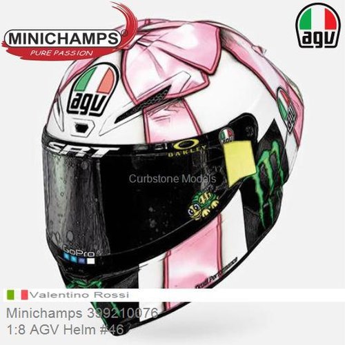 PRE-ORDER 1:8 AGV Helm #46 | Valentino Rossi (Minichamps 399210076)