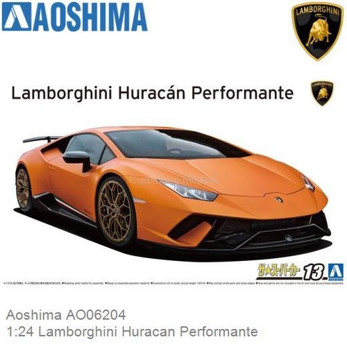 Bouwpakket 1:24 Lamborghini Huracan Performante (Aoshima AO06204)