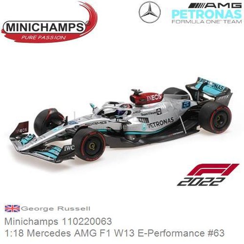 PRE-ORDER 1:18 Mercedes AMG F1 W13 E-Performance #63 | George Russell (Minichamps 110220063)