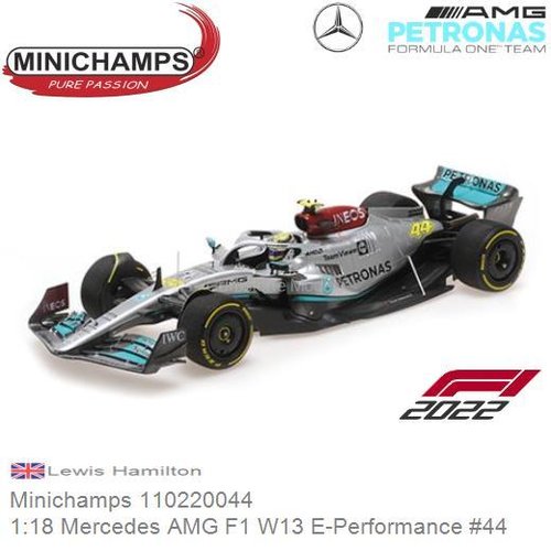 PRE-ORDER 1:18 Mercedes AMG F1 W13 E-Performance #44 | Lewis Hamilton (Minichamps 110220044)