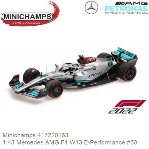 Modelauto 1:43 Mercedes AMG F1 W13 E-Performance #63 | George Russell (Minichamps 417220163)