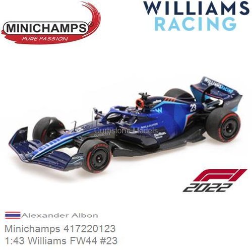 Modelauto 1:43 Williams FW44 #23 | Alexander Albon (Minichamps 417220123)