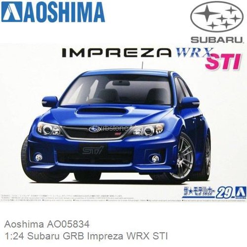 Bouwpakket 1:24 Subaru GRB Impreza WRX STI (Aoshima AO05834)