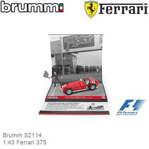 Modelauto 1:43 Ferrari 375 (Brumm S2114)