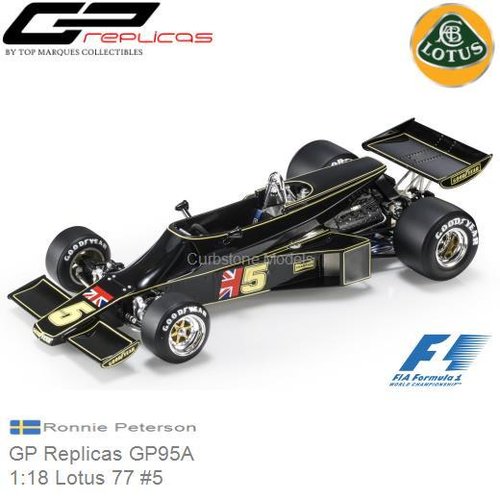 PRE-ORDER 1:18 Lotus 77 #5 | Ronnie Peterson (GP Replicas GP95A)