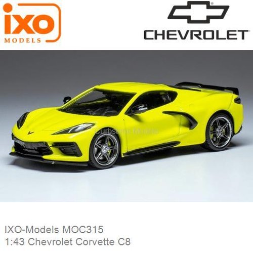 Modelauto 1:43 Chevrolet Corvette C8 (IXO-Models MOC315)