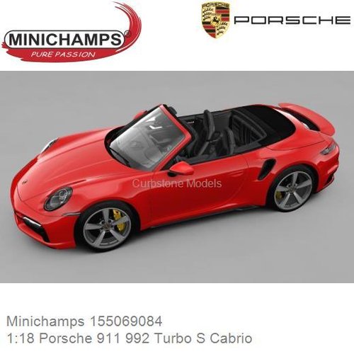 PRE-ORDER 1:18 Porsche 911 992 Turbo S Cabrio (Minichamps 155069084)
