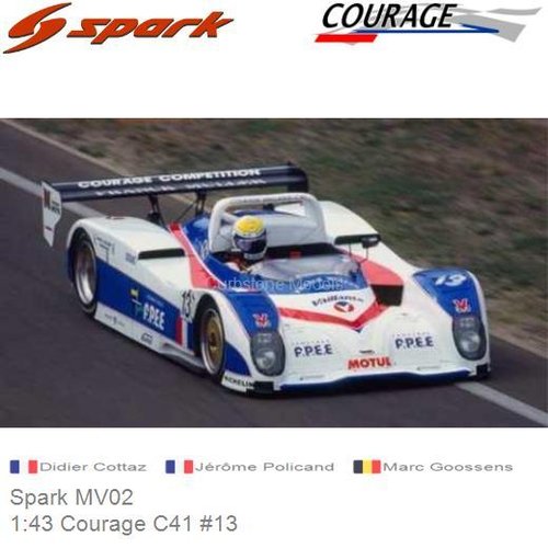 PRE-ORDER 1:43 Courage C41 #13 | Didier Cottaz (Spark MV02)