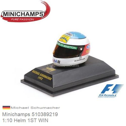 PRE-ORDER 1:10 Helm 1ST WIN | Michael Schumacher (Minichamps 510389219)
