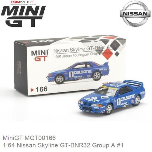 PRE-ORDER 1:64 Nissan Skyline GT-BNR32 Group A #1 | Kazuyoshi Hoshino (MiniGT MGT00166)