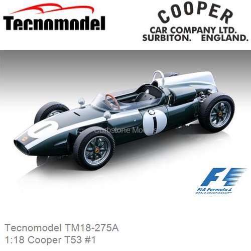 PRE-ORDER 1:18 Cooper T53 #1 | Jack Brabham (Tecnomodel TM18-275A)