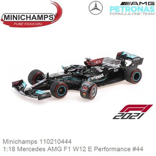Modelauto 1:18 Mercedes AMG F1 W12 E Performance #44 | Lewis Hamilton (Minichamps 110210444)