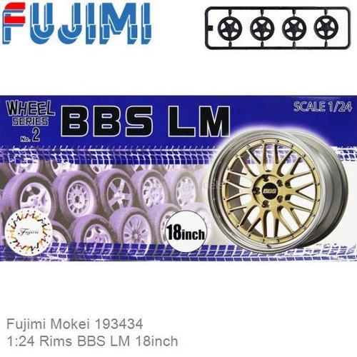 Bouwpakket 1:24 Rims BBS LM 18inch (Fujimi Mokei 193434)