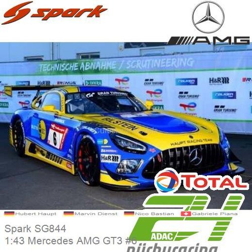 PRE-ORDER 1:43 Mercedes AMG GT3 #6 | Hubert Haupt (Spark SG844)