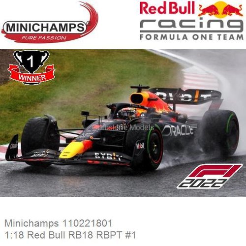 PRE-ORDER 1:18 Red Bull RB18 RBPT #1 | Max Verstappen (Minichamps 110221801)