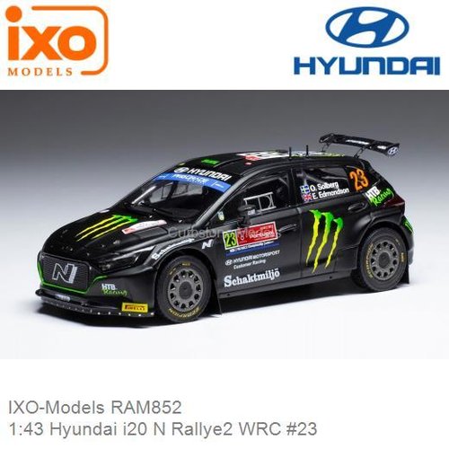 Modelauto 1:43 Hyundai i20 N Rallye2 WRC #23 (IXO-Models RAM852)