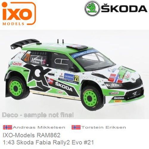 PRE-ORDER 1:43 Skoda Fabia Rally2 Evo #21 (IXO-Models RAM862)