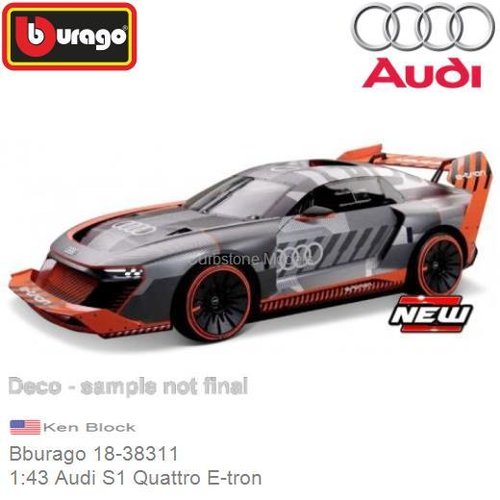 PRE-ORDER 1:43 Audi S1 Quattro E-tron | Ken Block (Bburago 18-38311)