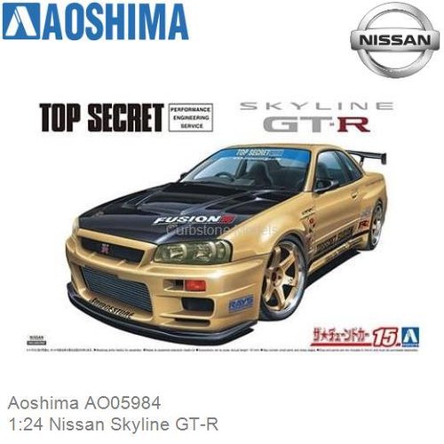 Bouwpakket 1:24 Nissan Skyline GT-R (Aoshima AO05984)