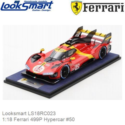 PRE-ORDER 1:18 Ferrari 499P Hypercar #50 (Looksmart LS18RC023)