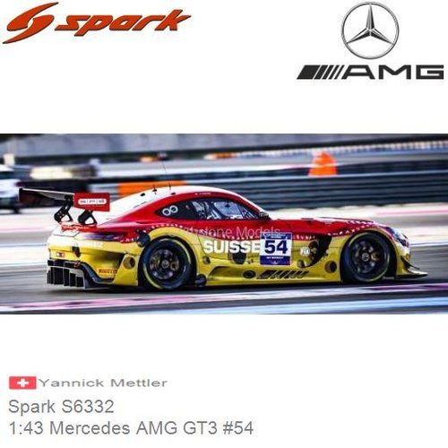 PRE-ORDER 1:43 Mercedes AMG GT3 #54 | Yannick Mettler (Spark S6332)