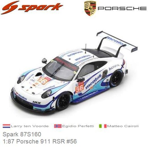 Modelauto 1:87 Porsche 911 RSR #56 (Spark 87S160)