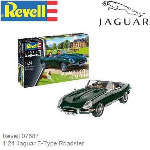 Bouwpakket 1:24 Jaguar E-Type Roadster (Revell 07687)