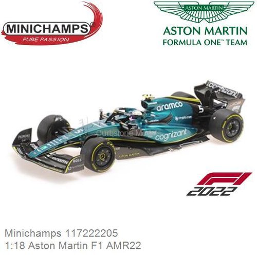 Modelauto 1:18 Aston Martin F1 AMR22 | Sebastian Vettel (Minichamps 117222205)