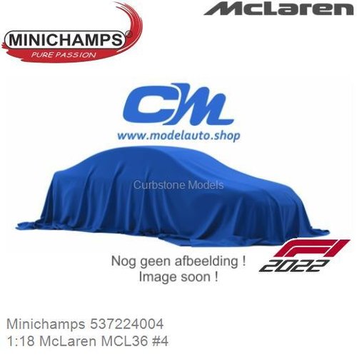 PRE-ORDER 1:18 McLaren MCL36 #4 (Minichamps 537224004)