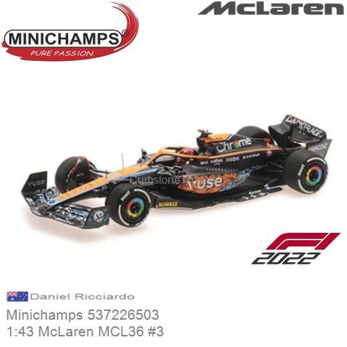 PRE-ORDER 1:43 McLaren MCL36 #3 | Daniel Ricciardo (Minichamps 537226503)