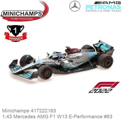PRE-ORDER 1:43 Mercedes AMG F1 W13 E-Performance #63 | George Russell (Minichamps 417222163)