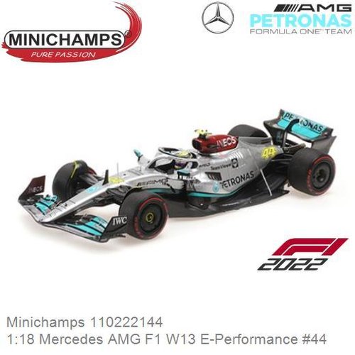 Modelauto 1:18 Mercedes AMG F1 W13 E-Performance #44 | Lewis Hamilton (Minichamps 110222144)