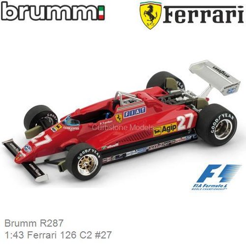 Modelauto 1:43 Ferrari 126 C2 #27 | Patrick Tambay (Brumm R287)