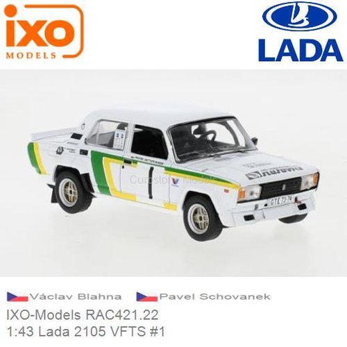 Modelauto 1:43 Lada 2105 VFTS #1 | Václav Blahna (IXO-Models RAC421.22)