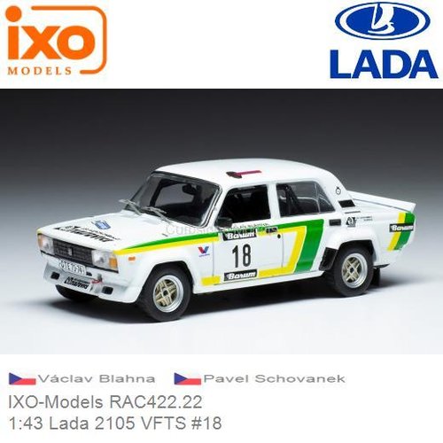 Modelauto 1:43 Lada 2105 VFTS #18 | Václav Blahna (IXO-Models RAC422.22)