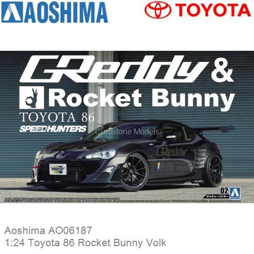 Bouwpakket 1:24 Toyota 86 Rocket Bunny Volk (Aoshima AO06187)