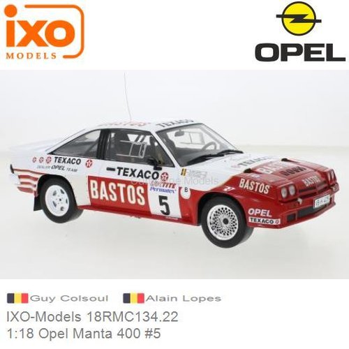 Modelauto 1:18 Opel Manta 400 #5 | Guy Colsoul (IXO-Models 18RMC134.22)