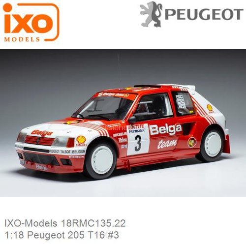 PRE-ORDER 1:18 Peugeot 205 T16 #3 | Bernard Darniche (IXO-Models 18RMC135.22)